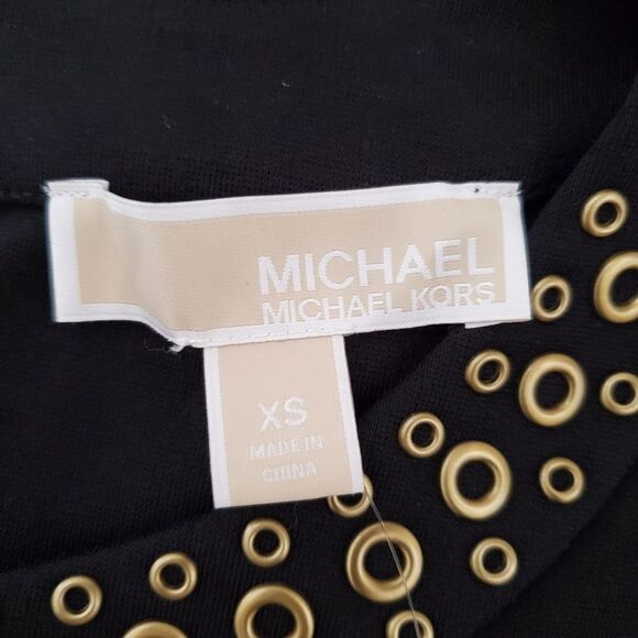 Michael Michael Kors Grommeted Cap-Sleeve Dress - Picture 12 of 14